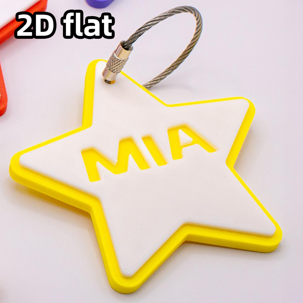 3D Printing Laser Cutting - Porte-clés personnalisé avec nom imprimé en