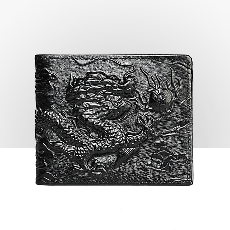 3D Printing Foto - Portefeuille court en cuir véritable de
