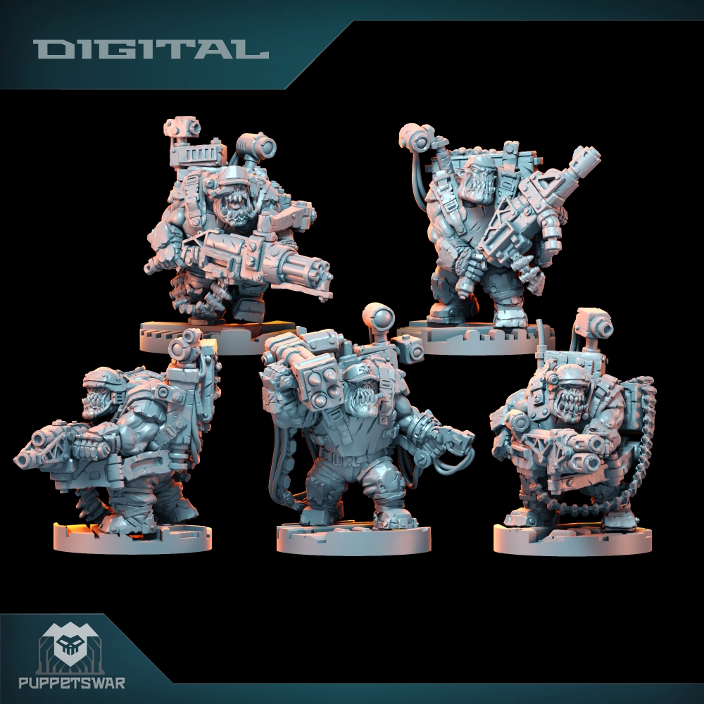 3D Printing Resin - Orc Ultimate Badasses Squad, figurine en