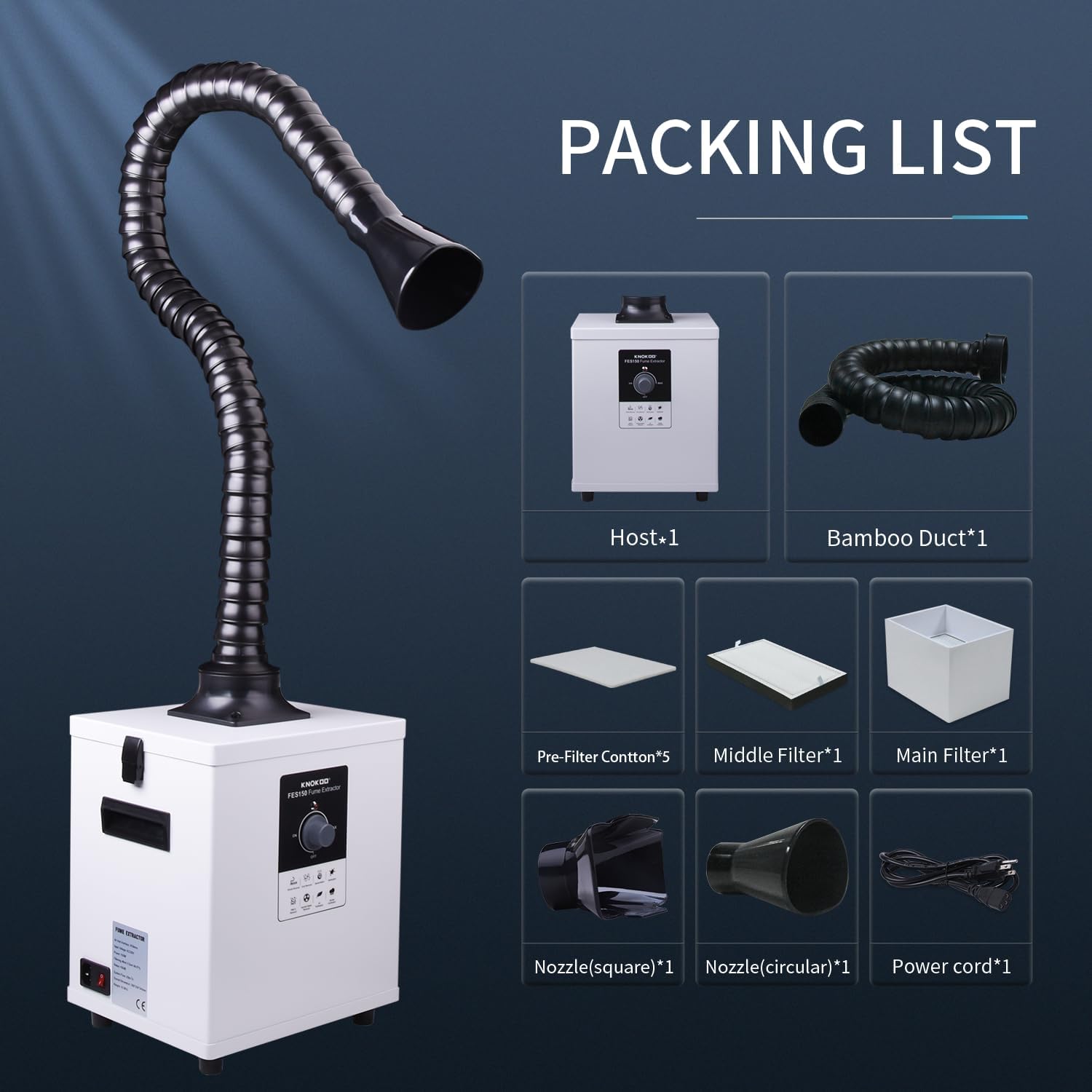 3D Printing Industrial - Extracteur de fumée laser industriel KNOKOO