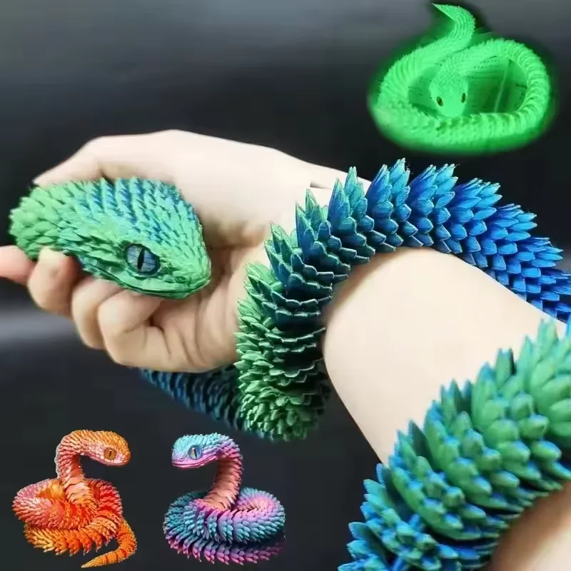 3D Printing Gif - Serpent imprimé en 3D, jouet à