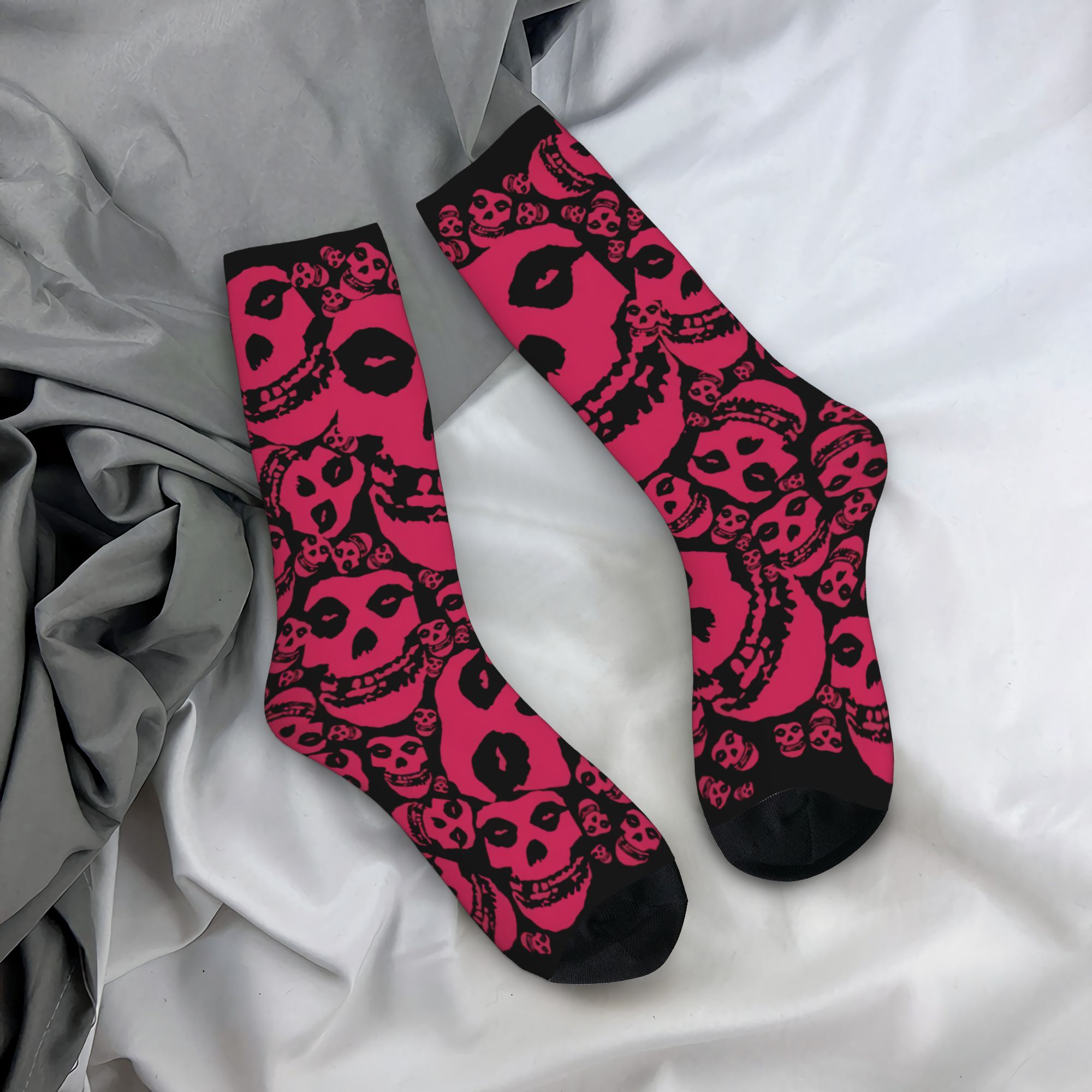 3D Printing Metal - Chaussettes personnalisées pour hommes, motif crâne