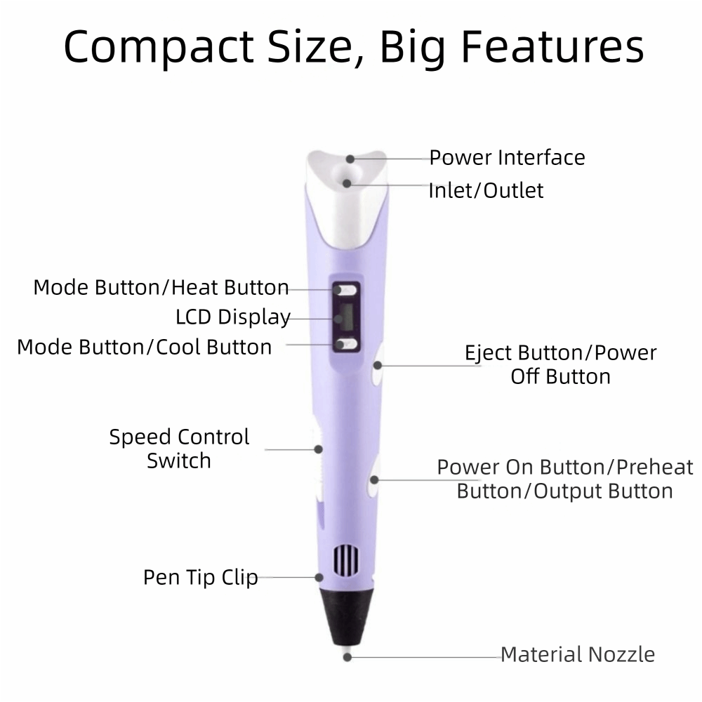 Stylo d'impression 3D USB à vi - 3D Printing Filament avis et prix