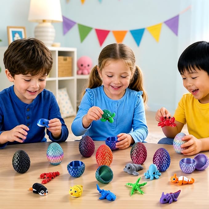 24 pièces d'œufs surprise impr - 3D Printing Gif avis et prix